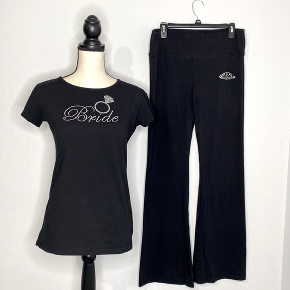 David's Bridal Pants & Jumpsuits Davids Bridal Black Rhinestones